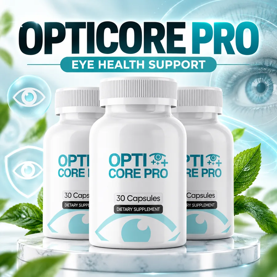 OptiCore Pro capsule bottles on a marble surface